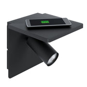 Ciglie Wandlamp met oplaadpunt Zwart De laatste Winkel exemplaar