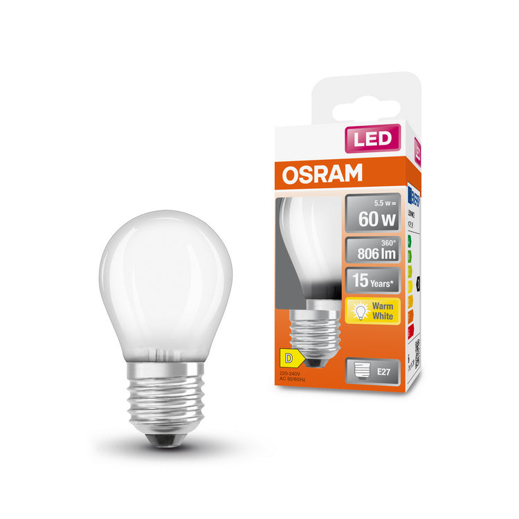 Osram LED Kogellamp 5,5w/E27 60watt MAT