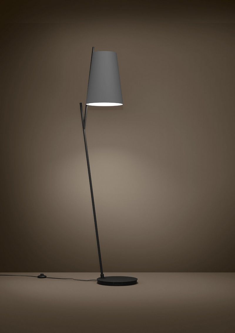 Petrosa 1-Lichts Vloerlamp Zwart/Zacht Grijs De Laatste Winkel Exemplaar