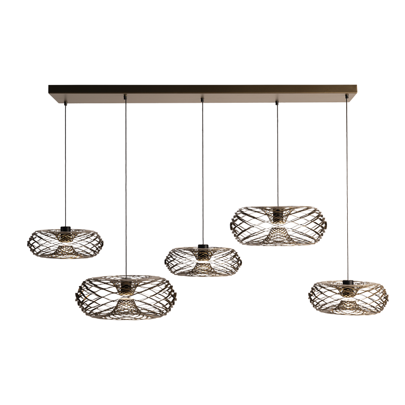 Soft Steel 5-Lichts Hanglamp Nimbus Bronz 5 x 620Lumen