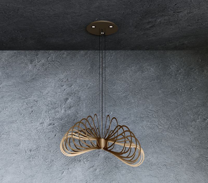 Ztahl Martani Hanglamp 5814-Platinum Ø85cm met afstandsbediening