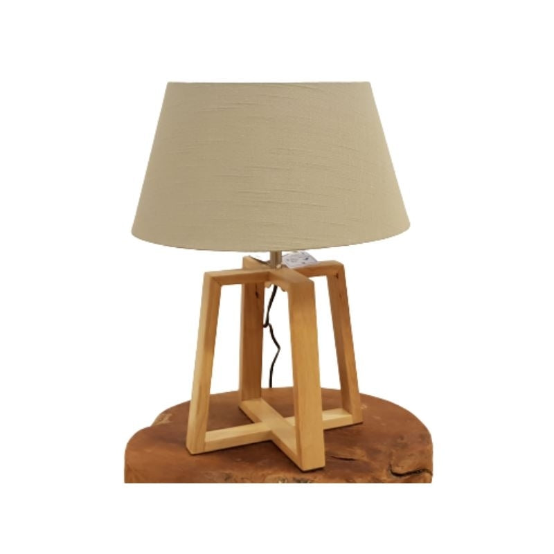 Highlight Tafellamp Quatro kompleet met Kap Taupe